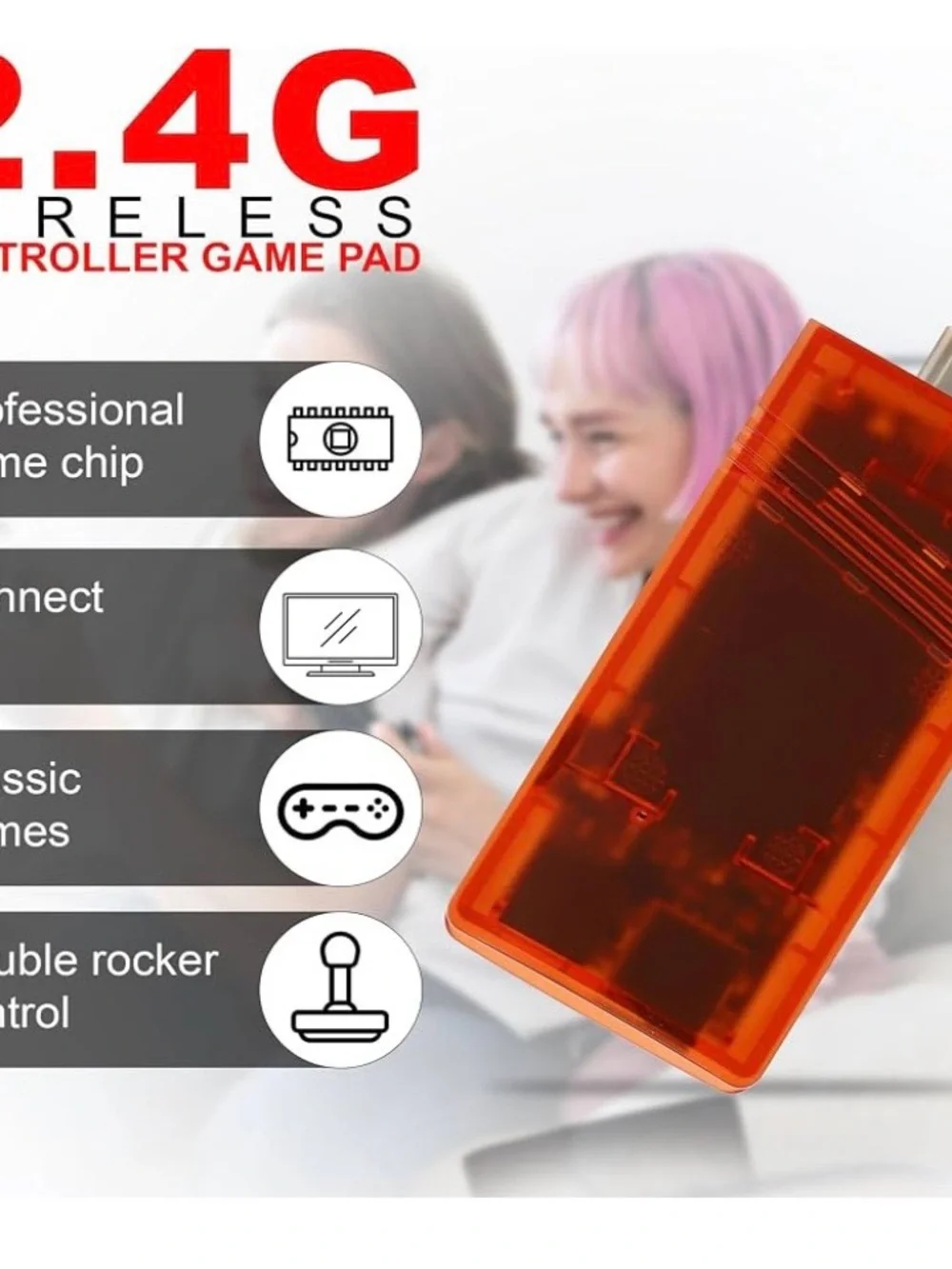 GS5 Mini Portable Gaming Console - Transparent Red